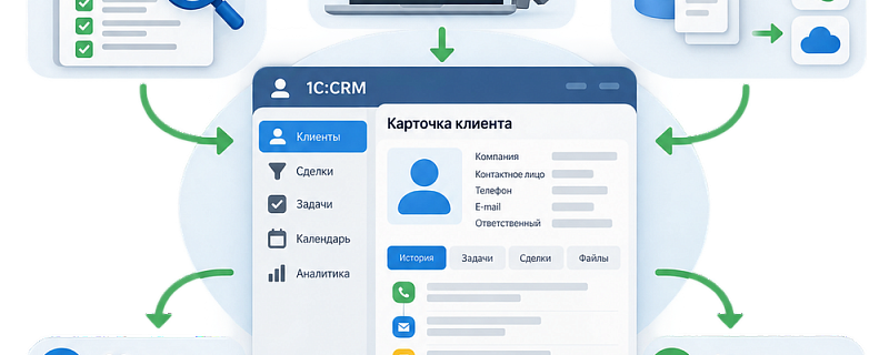 Этапы внедрения 1С:CRM в компании
