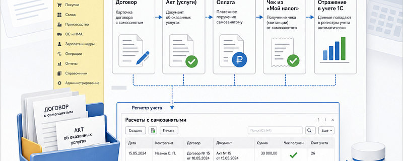 Самозанятый в 1С:Бухгалтерии
