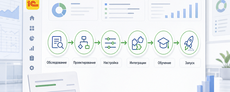 Этапы расчета стоимости внедрения 1С:ERP