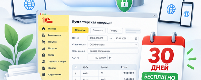 1С:Фреш: 30 дней бесплатно в облаке